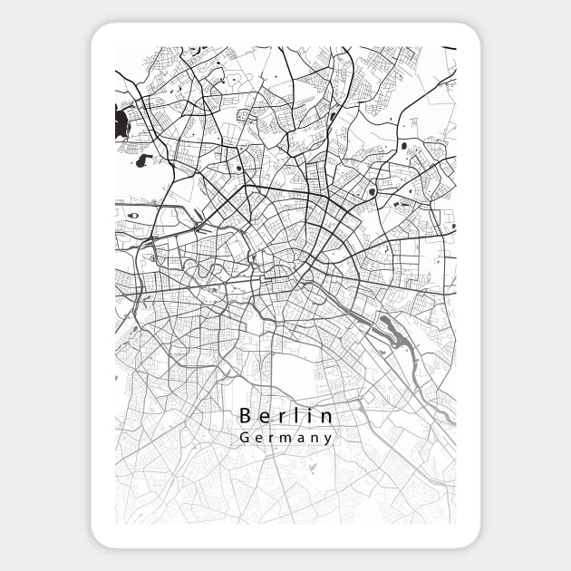 Berlin Germany City Map Sticker by Robin-Niemczyk